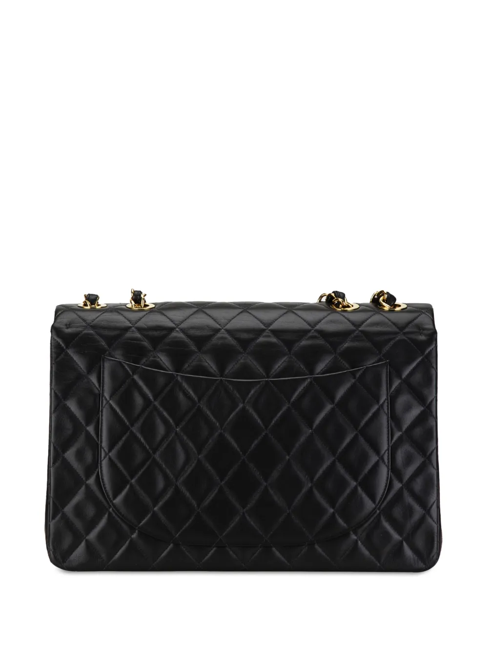 CHANEL Pre-Owned 1991-1994 Maxi XL Classic Lambskin Single Flap shoulder bag - Zwart