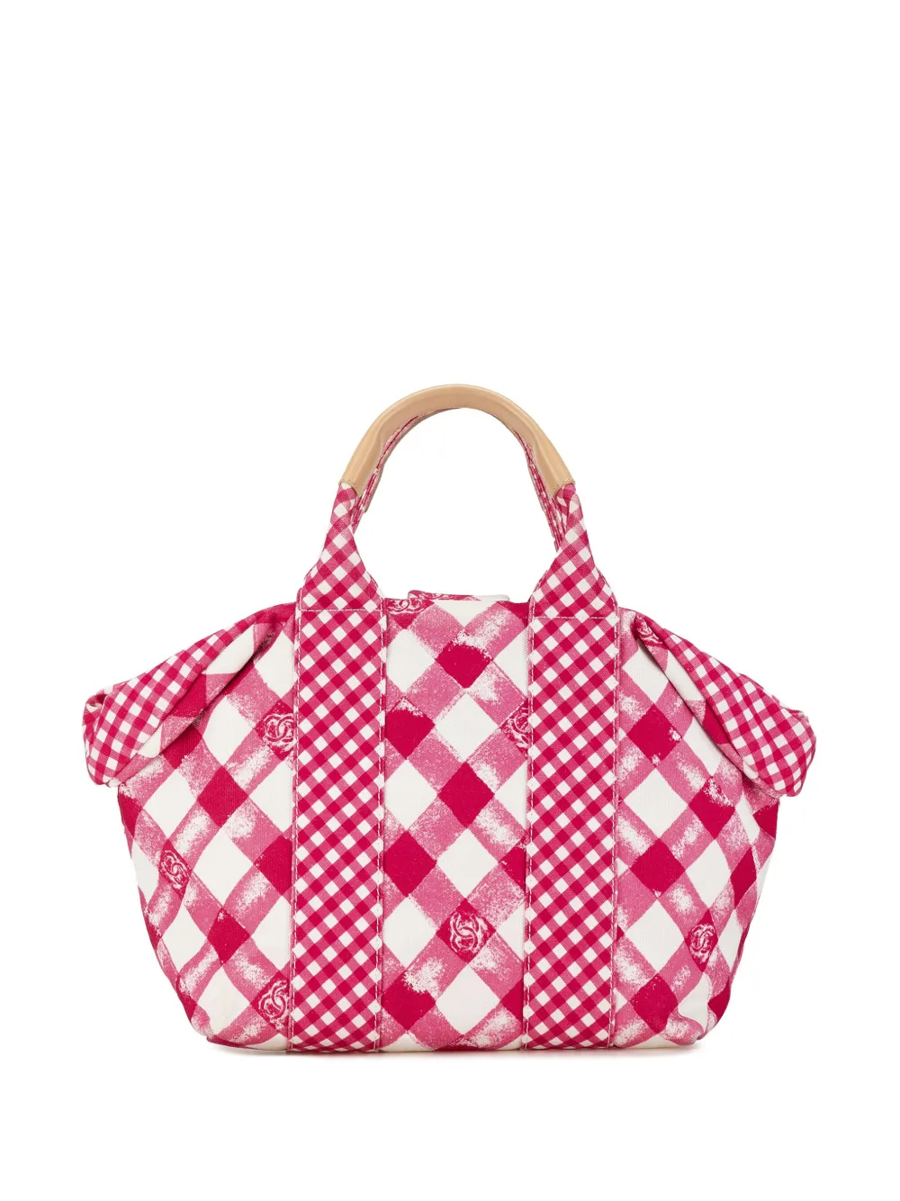 CHANEL Pre-Owned 2010-2011 Canvas Gingham handbag - Roze