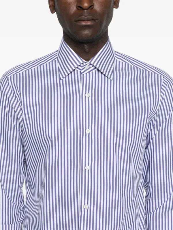BARBA ストライプシャツ Barba ストライプ シャツ | ブルー | FARFETCH JP