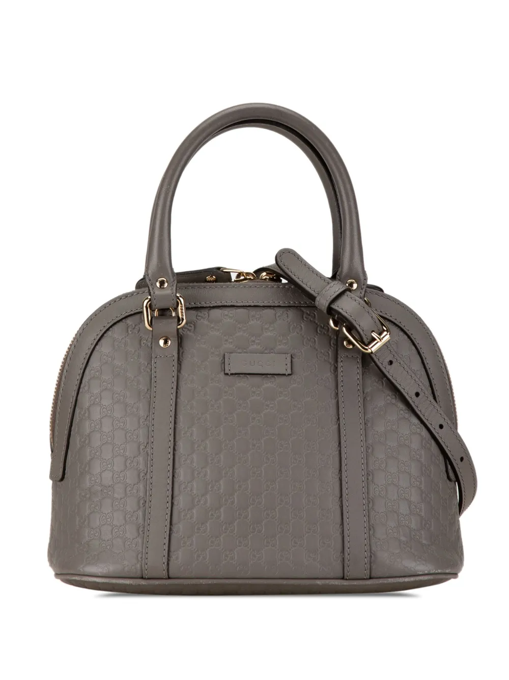 Gucci Pre Owned 2000 2015 Mini Microguccissima Dome satchel women Calf Leather One Size Grey