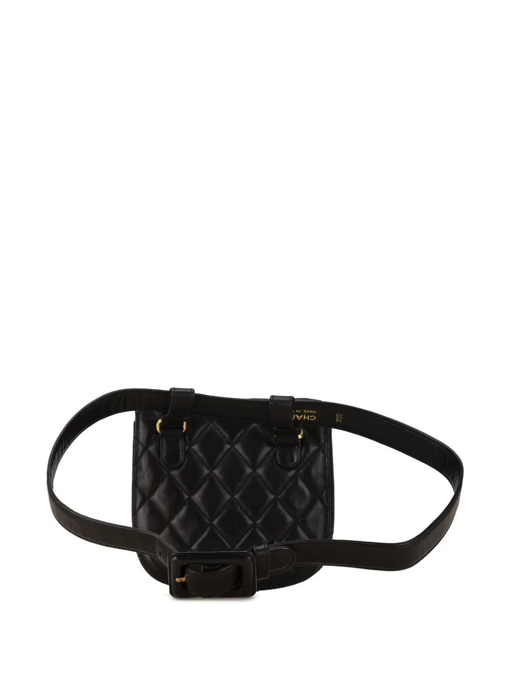 CHANEL Pre-Owned 1989-1991 CC Quilted Lambskin belt bag - Zwart