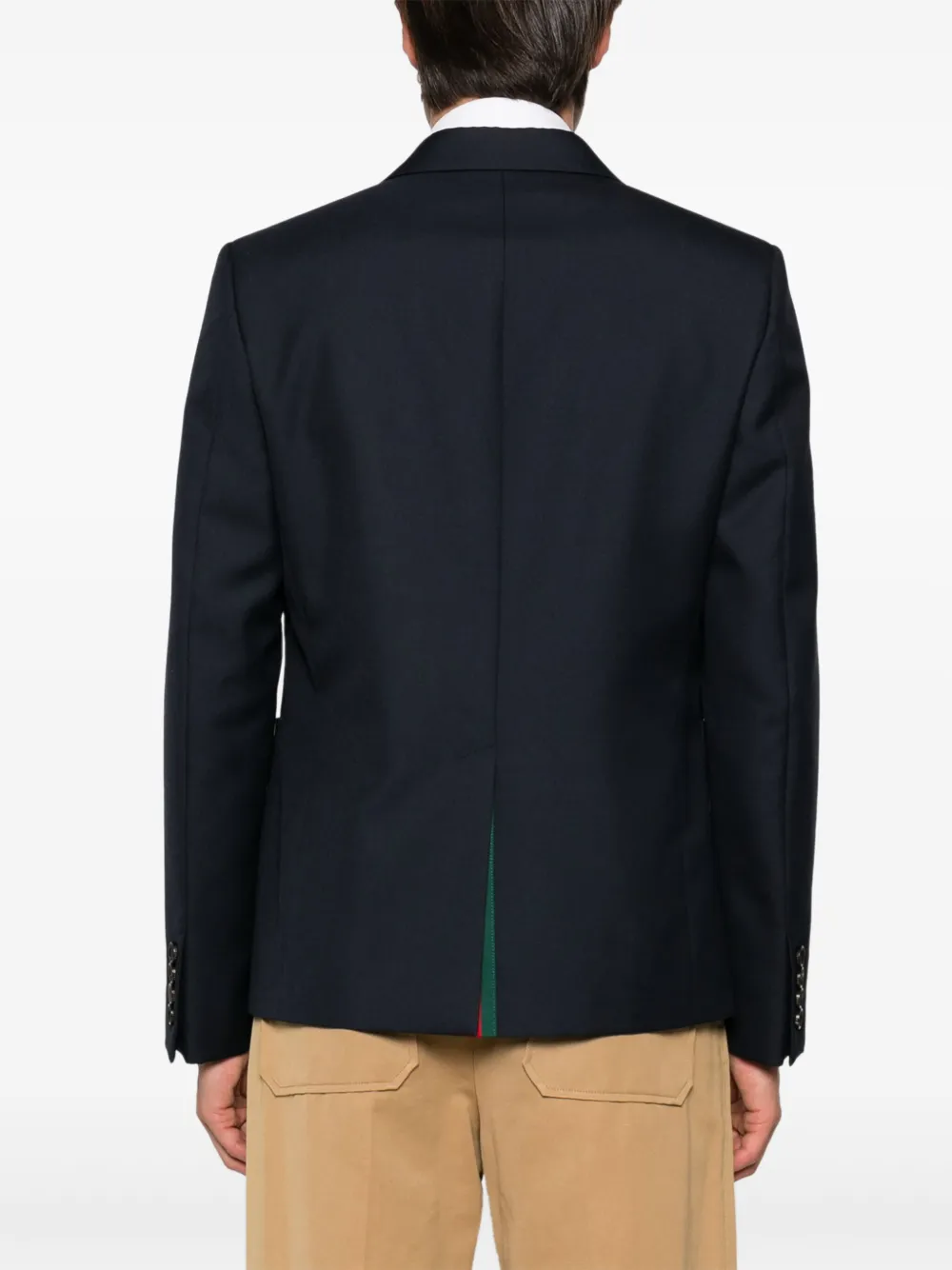 Gucci Blazer met Liftboy-borduurwerk Blauw