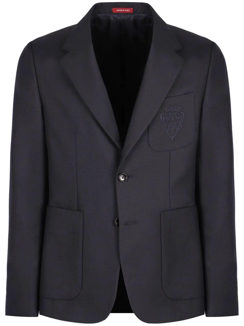 Gucci Liftboy embroidered Blazer Blue FARFETCH