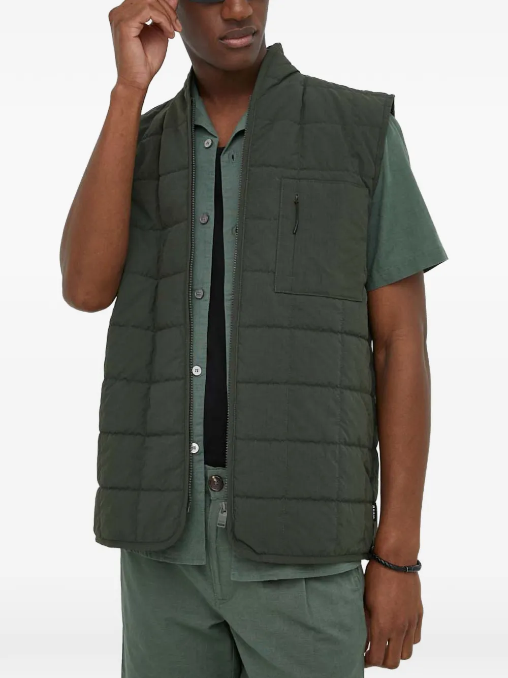 Rains quilted gilet | Green | Image 1
