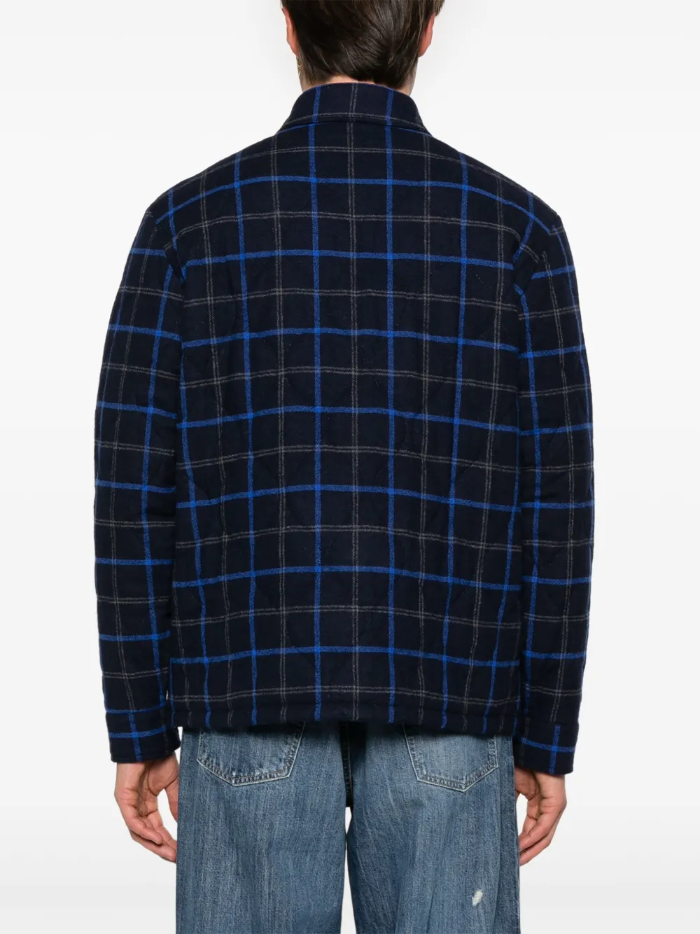ASPESI Tattersall geruit overhemd Blauw