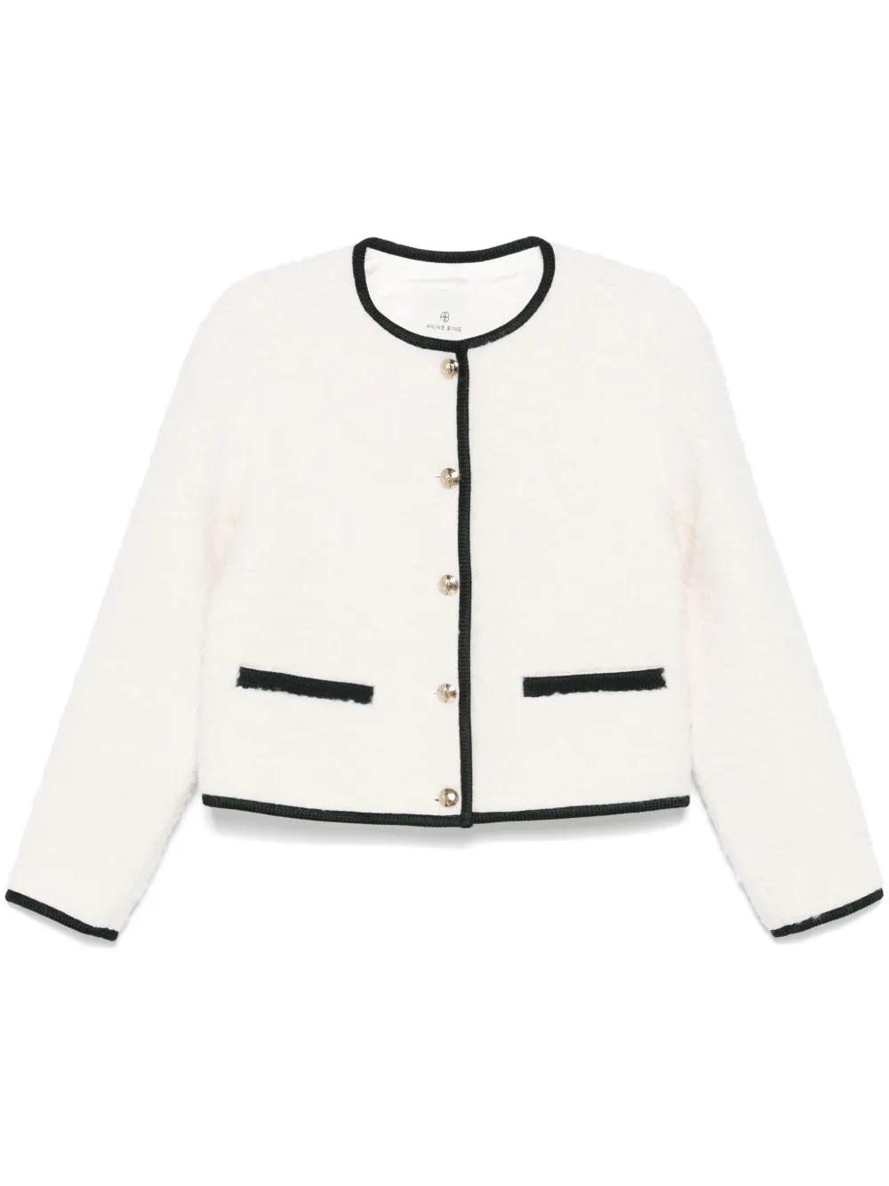 ANINE BING contrasting-trim blazer | Neutrals | Image 1