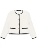 ANINE BING contrasting-trim blazer - Neutrals