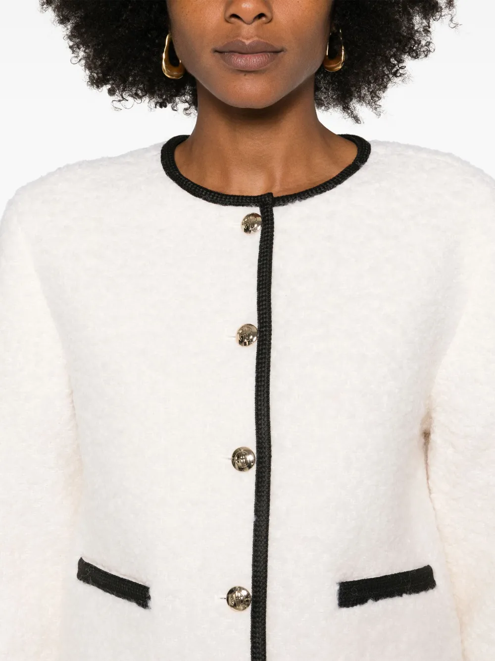 ANINE BING Blazer met contrasterende afwerking Beige