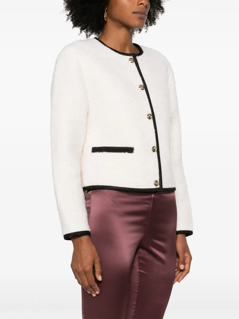 ANINE BING Blazer met contrasterende afwerking Beige