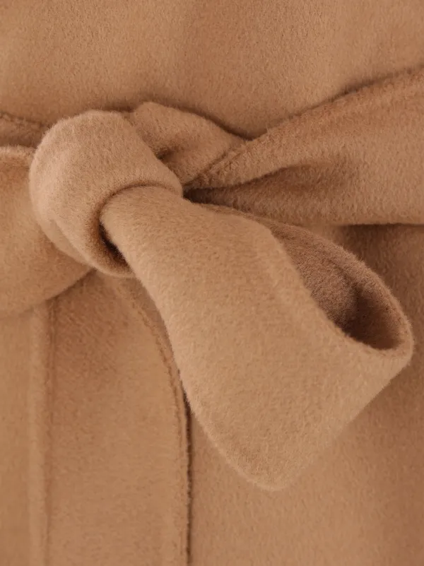 S Max Mara Poldo Wool Wrap Coat Brown FARFETCH AU
