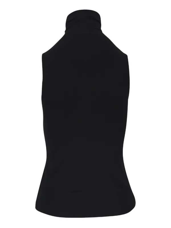 Vince High Neck Sleeveless Top | Black | FARFETCH CA
