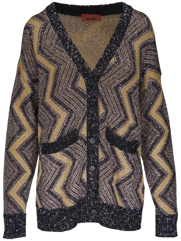 再入荷アイテム ジグザグ Missoni カーディガン JP FARFETCH | ブラック | トップス