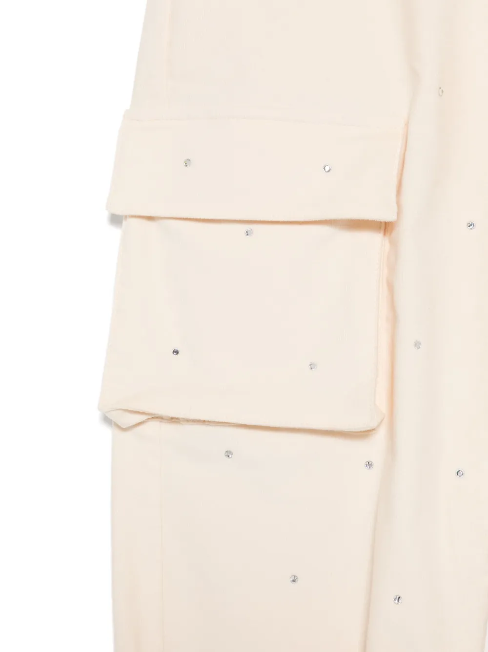 Douuod Kids Cargo broek verfraaid met kristallen Beige