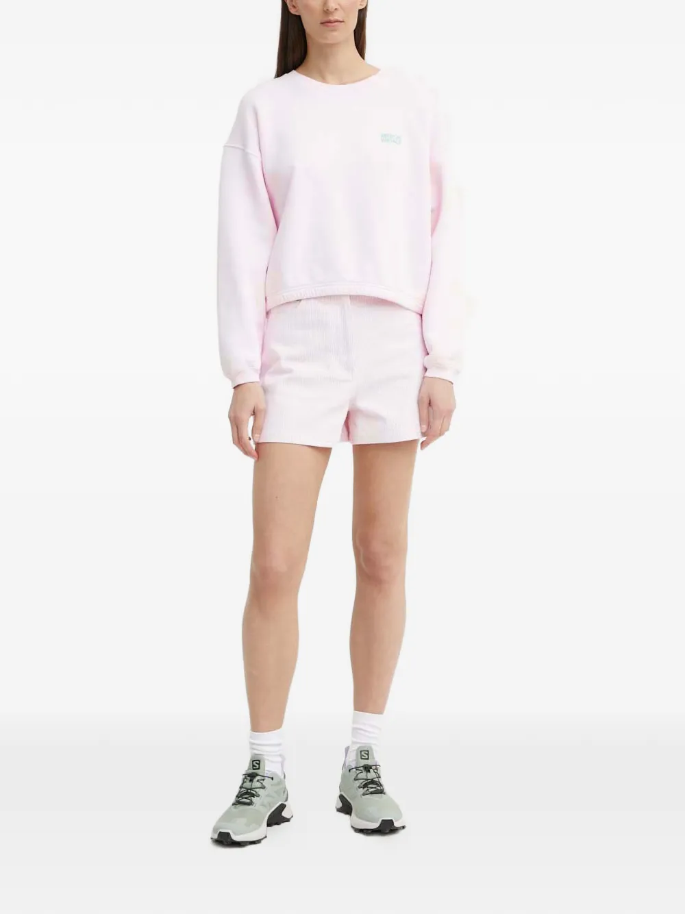  Remain Striped-pattern Shorts - Pink 