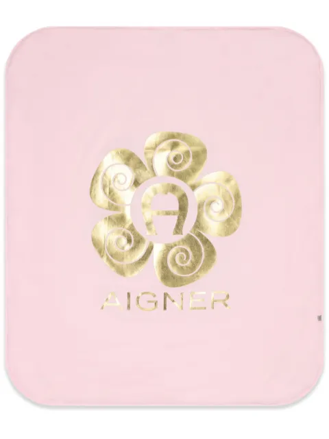 Aigner Kids manta con logo estampado
