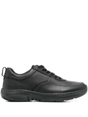 Calvin Klein Jeans debossed-logo Leather Sneakers | Black