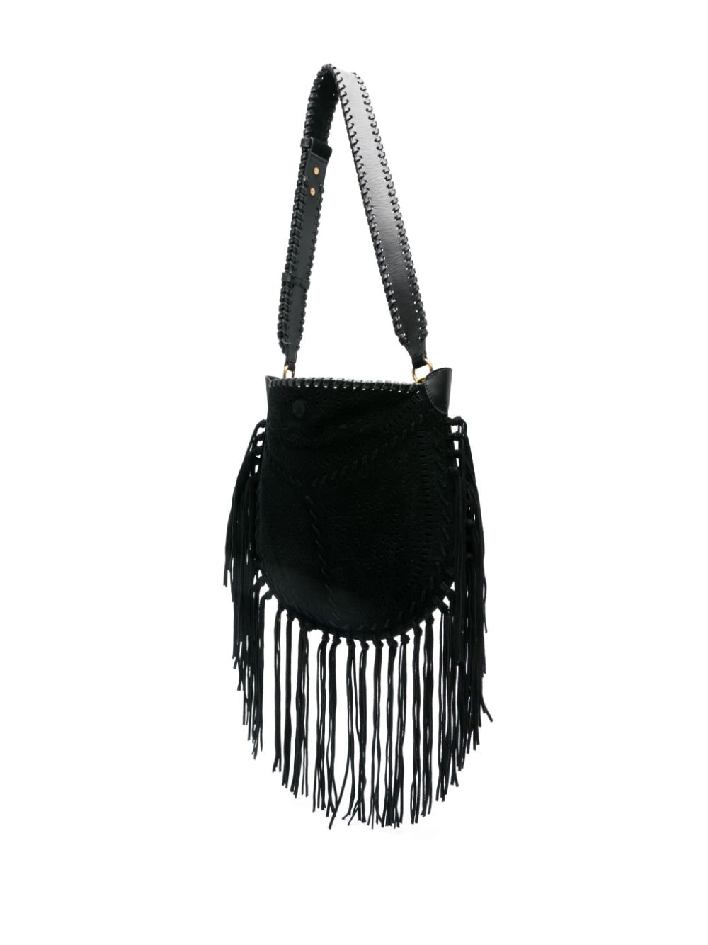 Shop Isabel Marant Oskan Shoulder Bag In Black