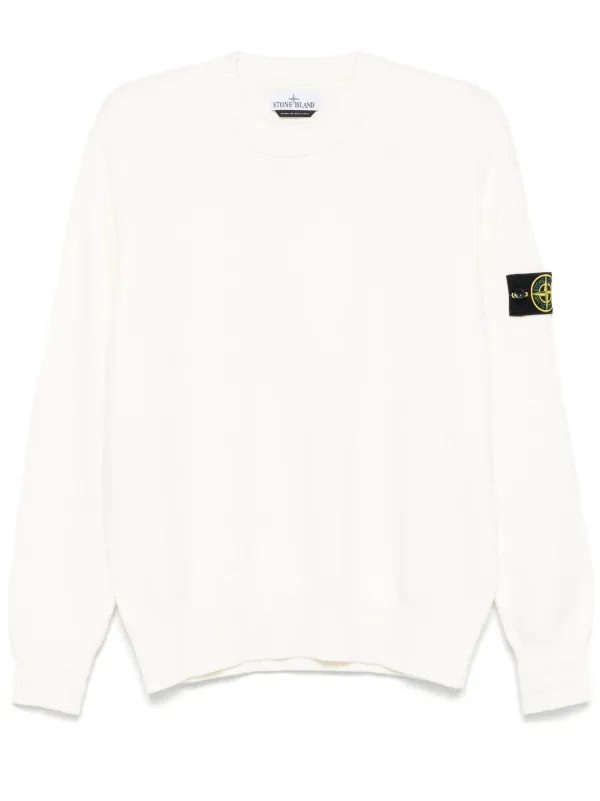 Pullover Stone Island Hoodie Weiss Stone Island Sweatshirt Weiß