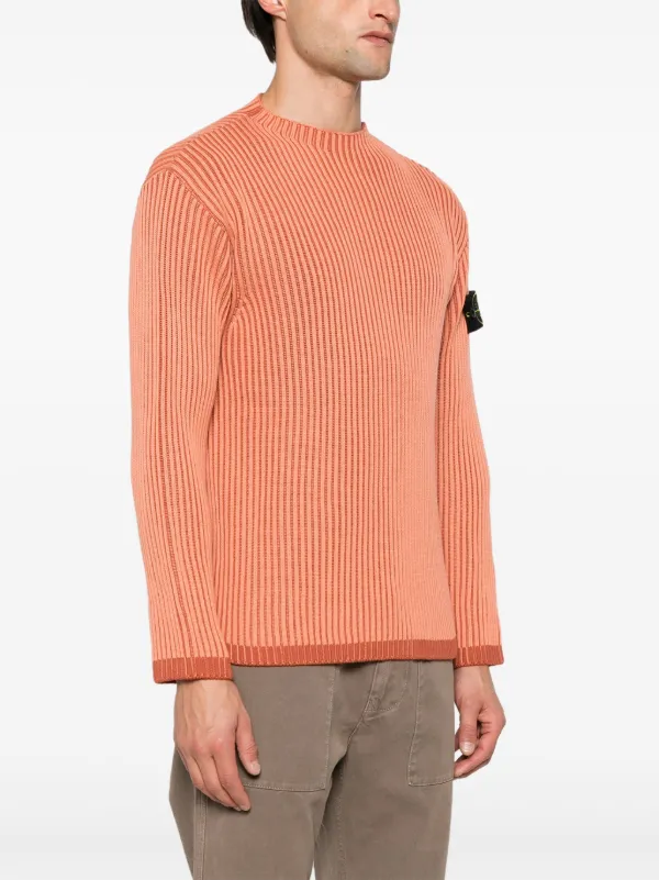 Knitted Sweater Orange Stone Island Crewneck Orange Mens Orange - Main Image
