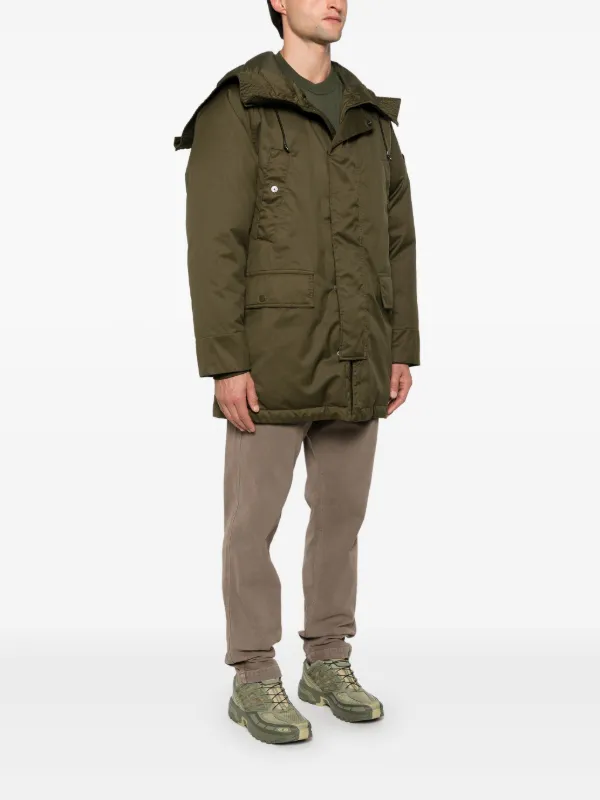 Stone Island Hooded Parka Green FARFETCH UK