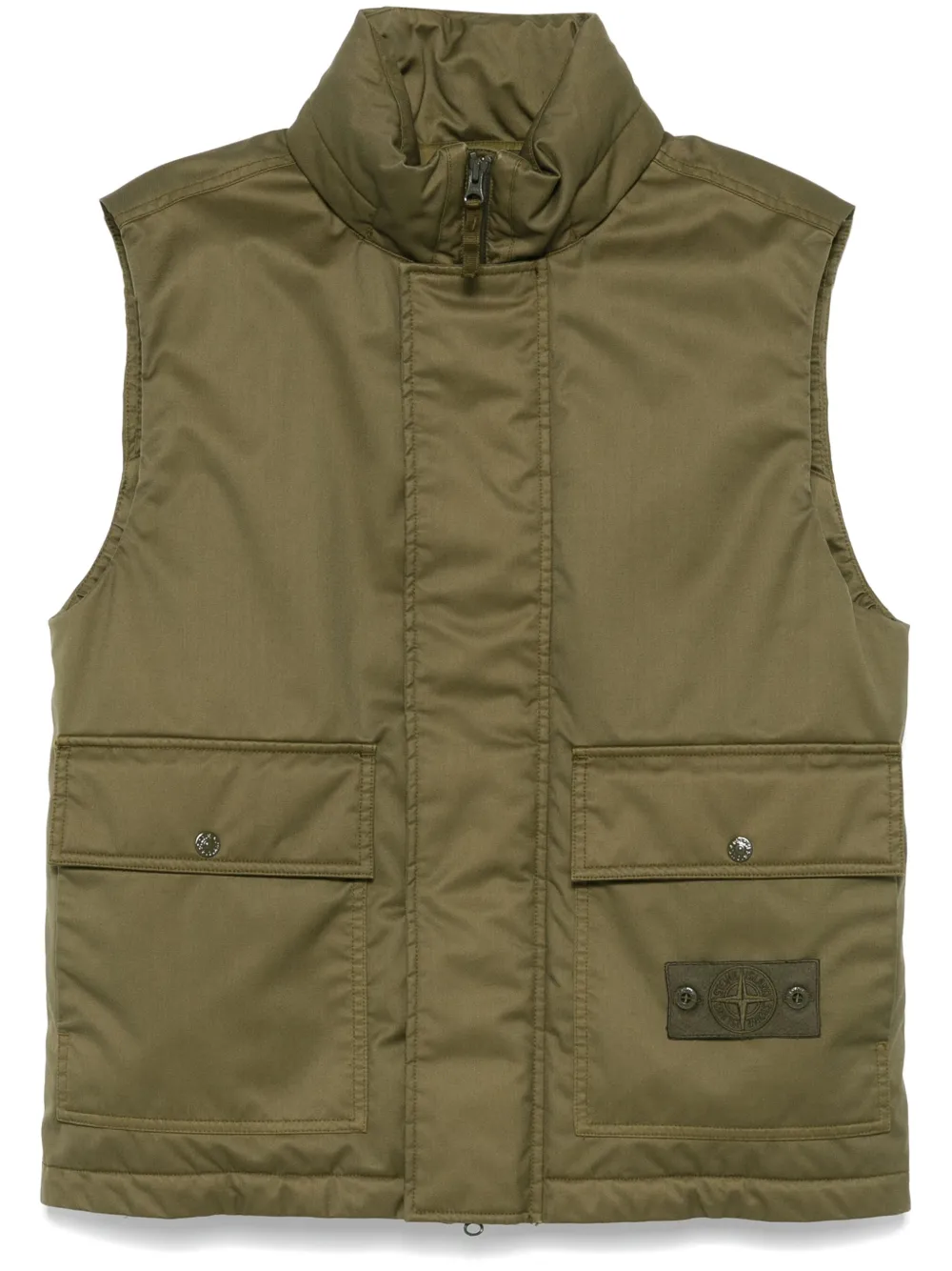 Stone Island Gilet met Compass-logopatch Groen