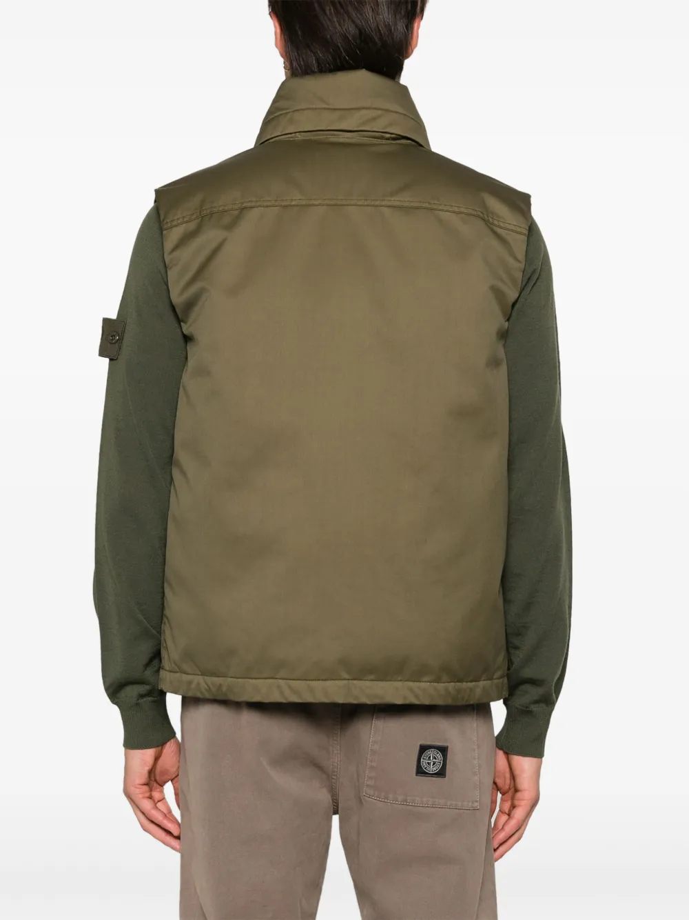 Stone Island Gilet met Compass-logopatch Groen