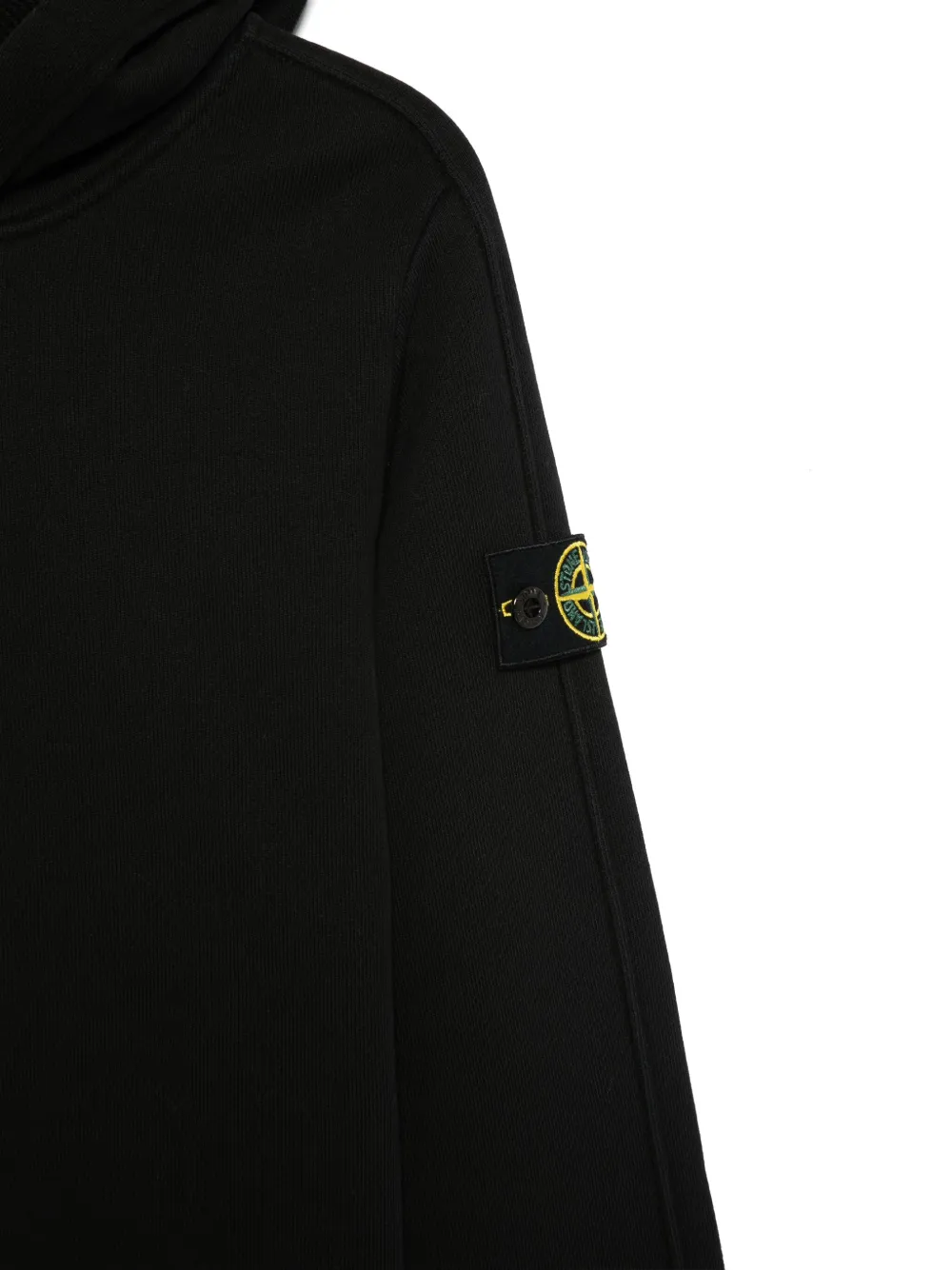 Stone Island Junior Hoodie met Compass-logopatch Zwart