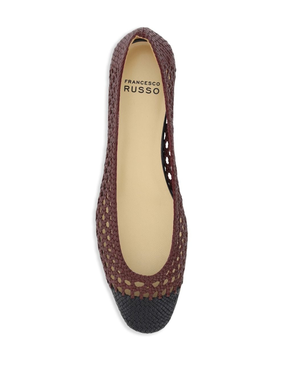 Francesco Russo interwoven ballerinas Red