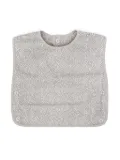 Bonpoint leaf-print bib - Grey