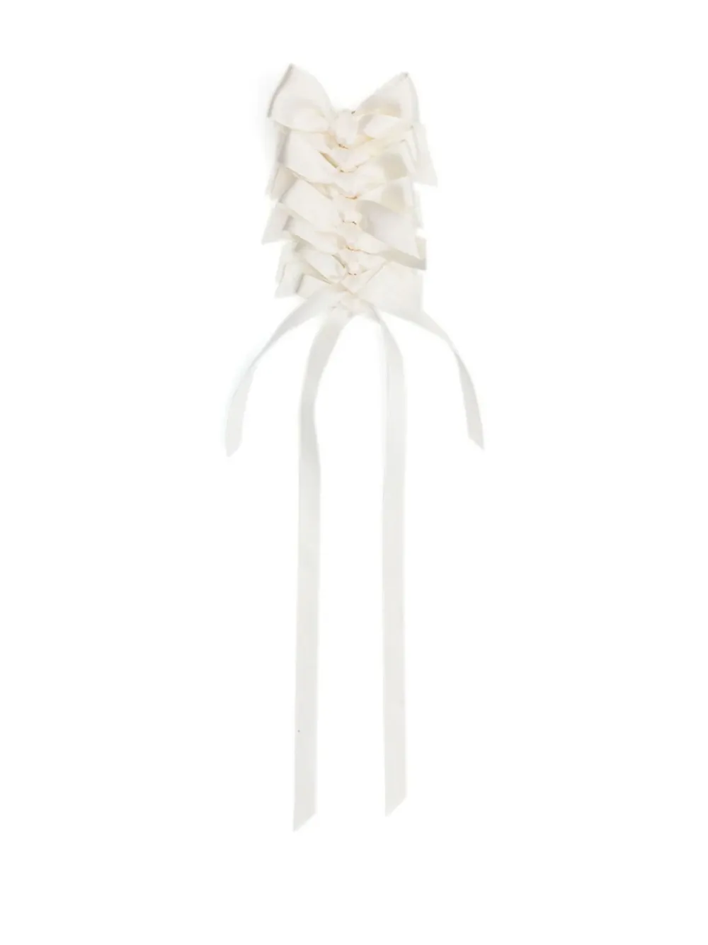 Simone Rocha long Rosette Bow brooch | White | Image 1