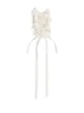 Simone Rocha long Rosette Bow brooch - White