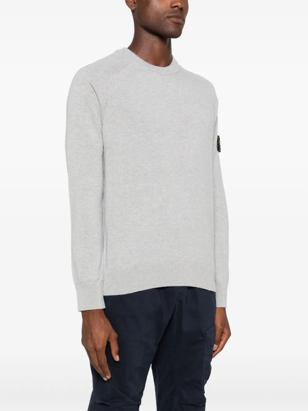 Stone Island Trui met Compass-logopatch Grijs