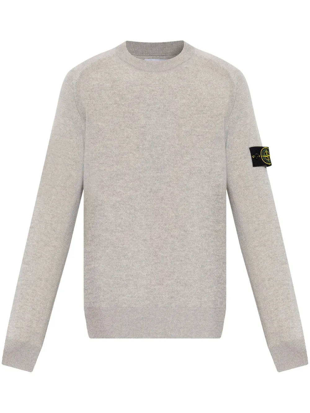 Stone Island Compass badge Sweater Grey FARFETCH AO