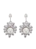 Simone Rocha Double Ended Crystal Crest earrings - Silver