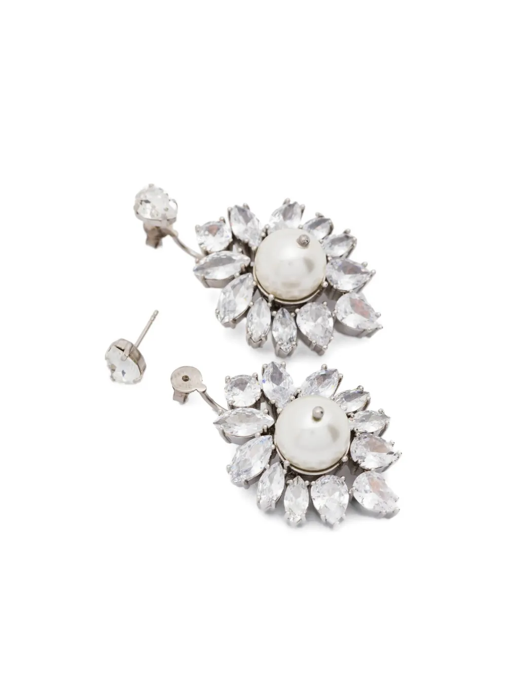 Simone Rocha Oorbellen met kristallen - Zilver