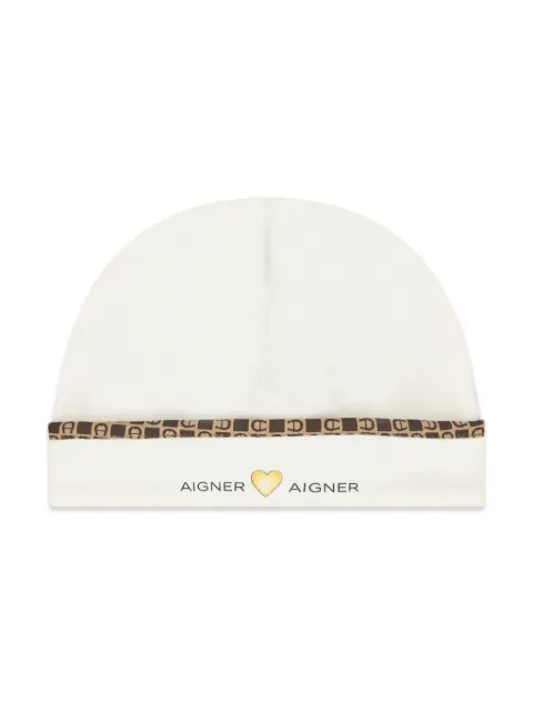 Aigner Kids logo-print baby hat 