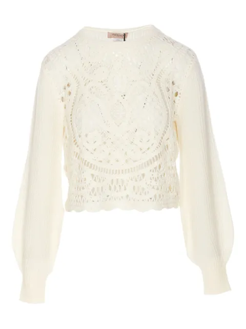 TWINSET Pullover mit Lochstrickmuster