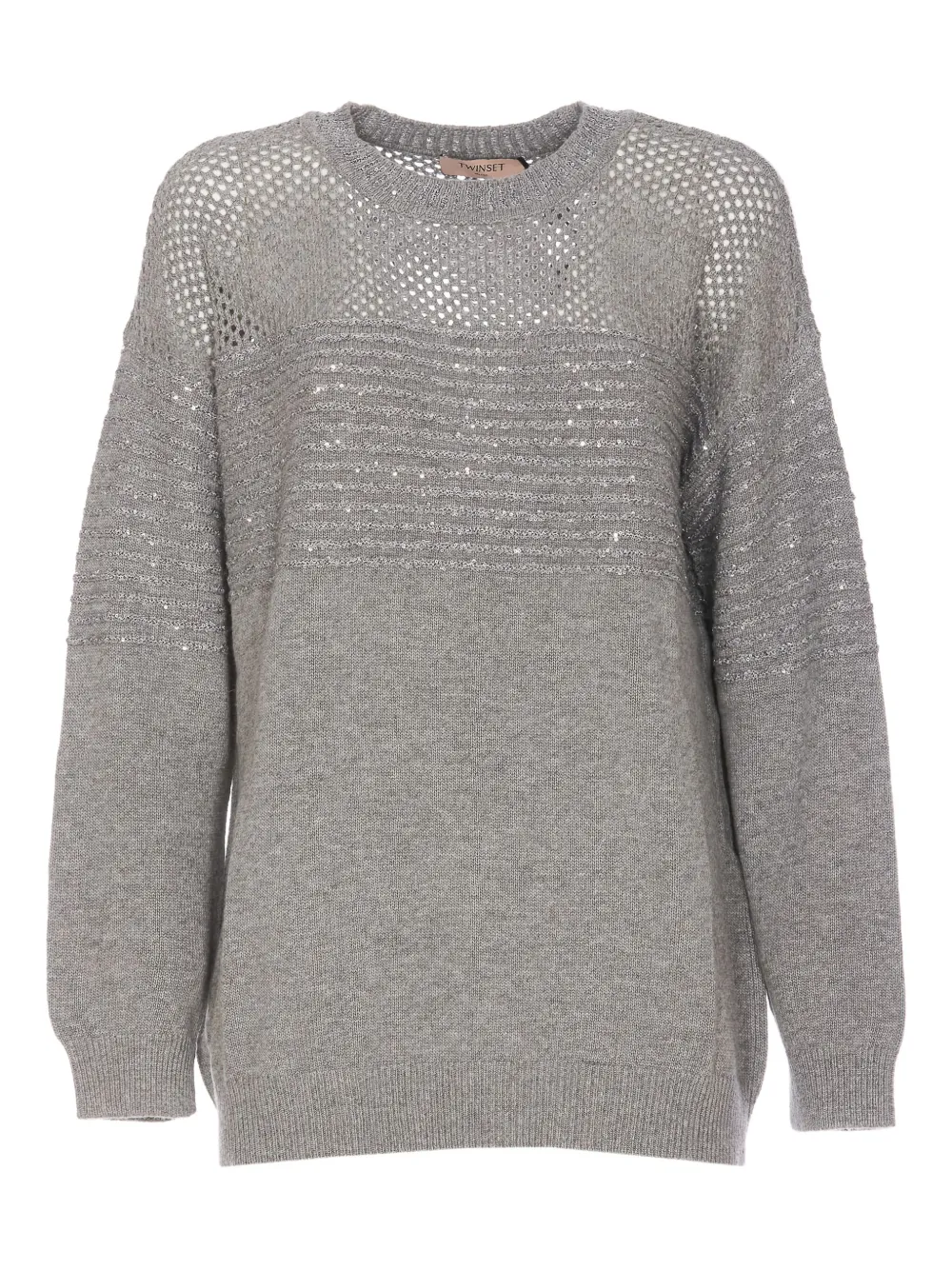 TWINSET Trui verfraaid met pailletten Grijs