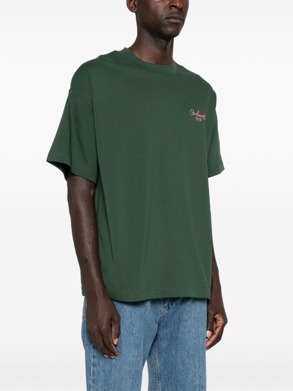 Carhartt WIP Signature Script T-shirt Groen