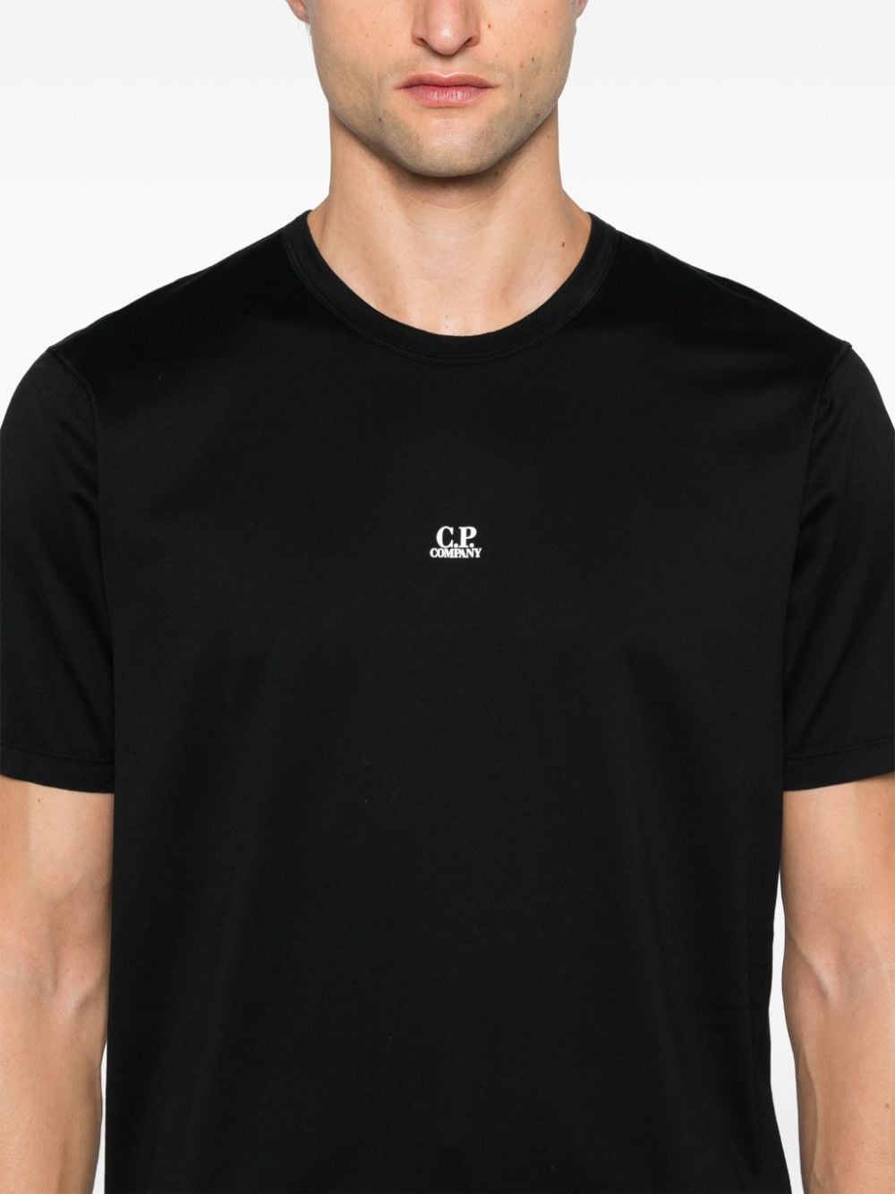 Shop C.p. Company Logo-print T-shirt In Black