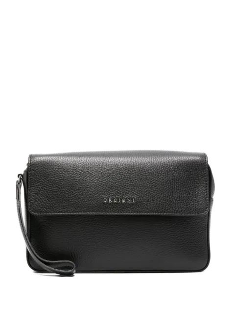 Orciani logo-lettering clutch bag