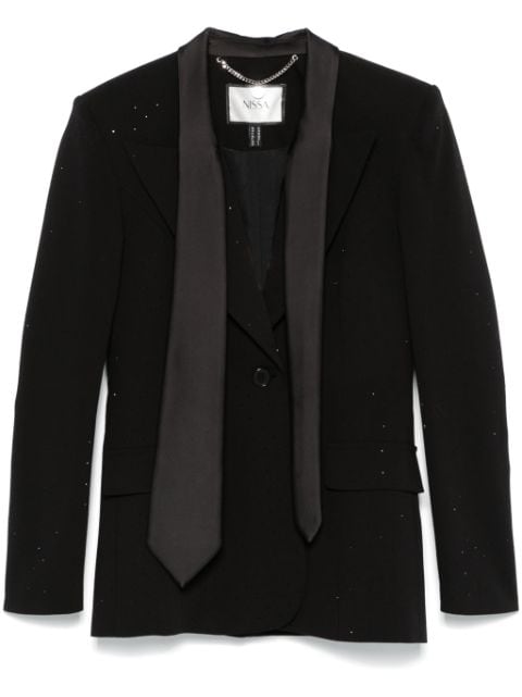 NISSA tie-embellishment blazer