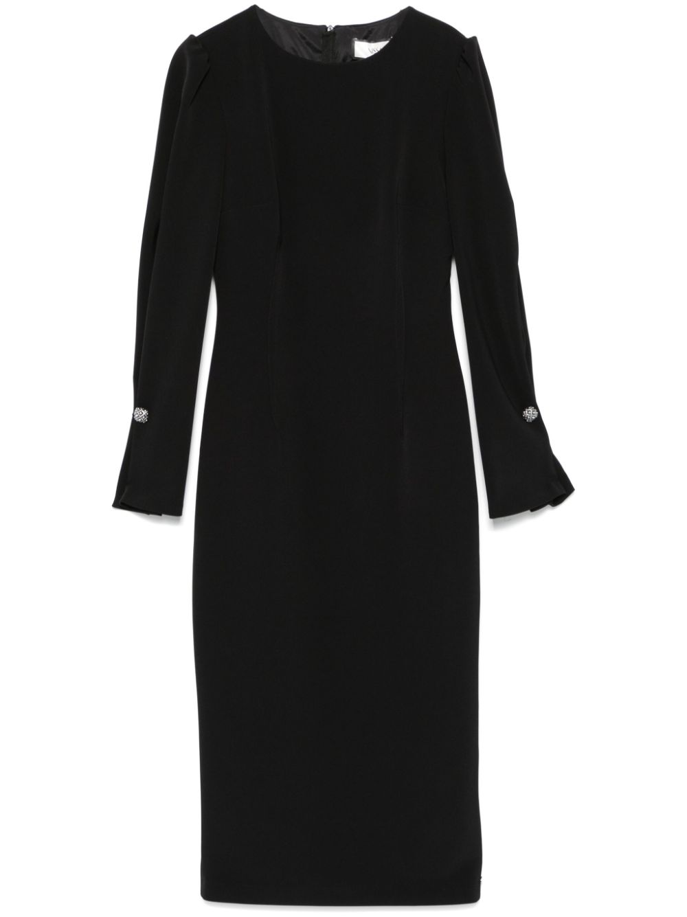 NISSA cady midi dress - Black