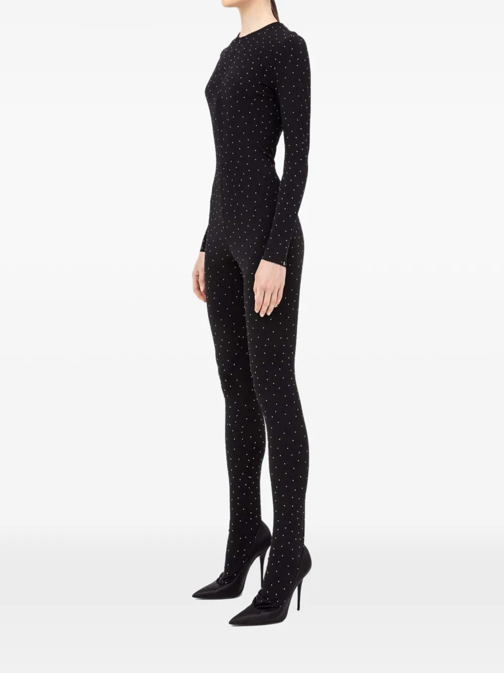  Nissa Rhinestone-embellished Jumpsuit - Black 