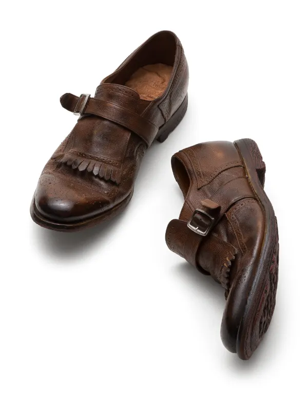【イタリア製】Church’s Shanghai ブラウン　レザーモンクシューズ Church's Shanghai Monk Shoes | Brown | FARFETCH