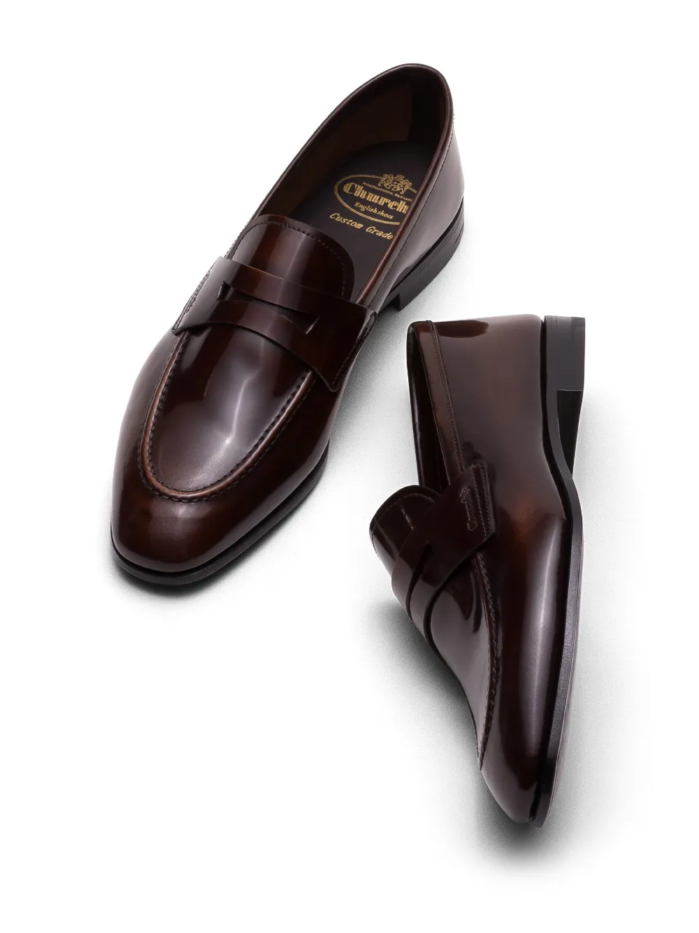 Church's Maesteg polished fumè loafers Brown