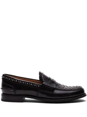 Church’s PEMBREY MET チャーチスタッズローファー 6 1/2 Church's Onyx Met. スタッズ ローファー | ブラック | FARFETCH JP