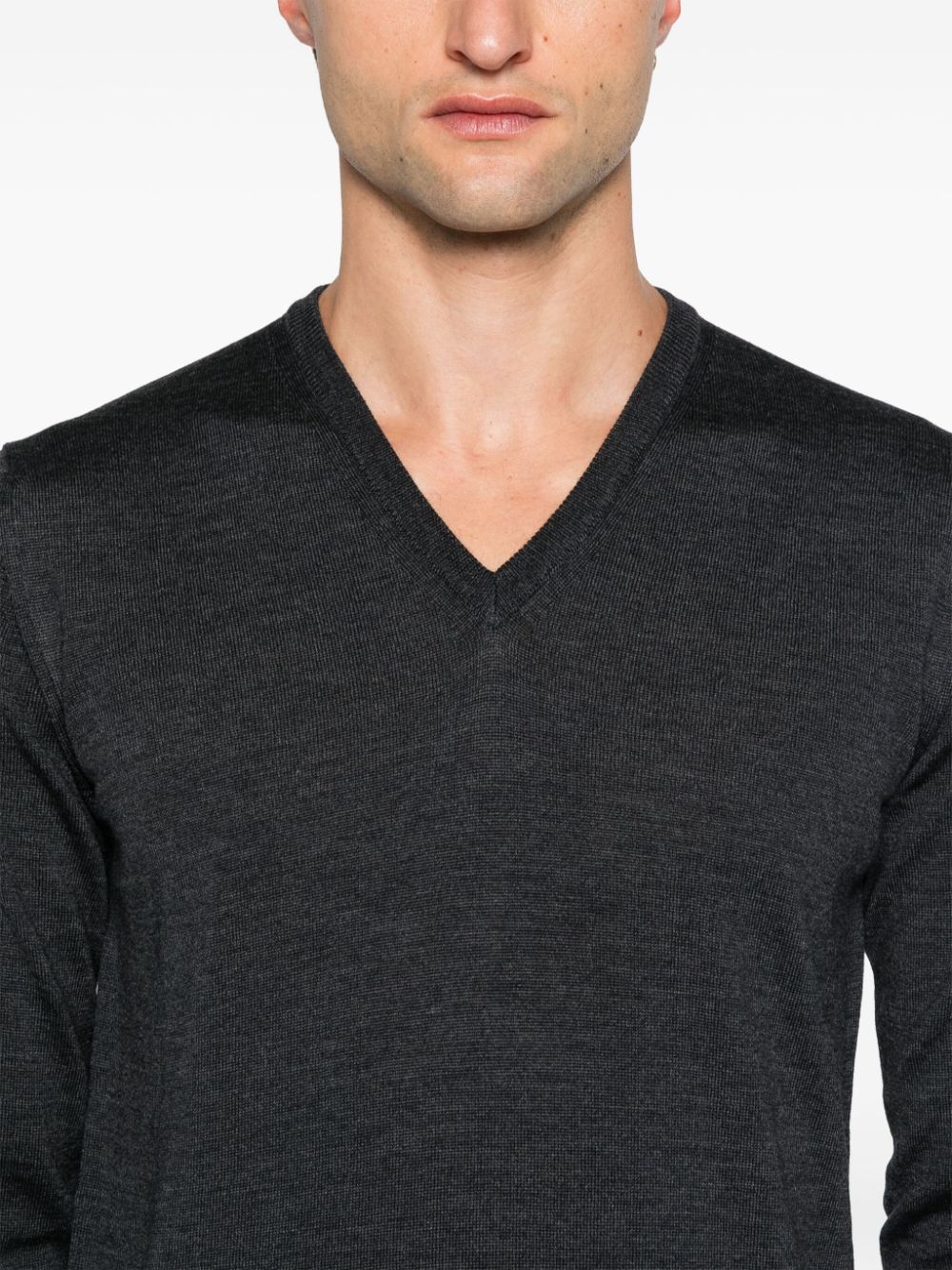 Shop Roberto Collina Merino Wool Sweater In Grey