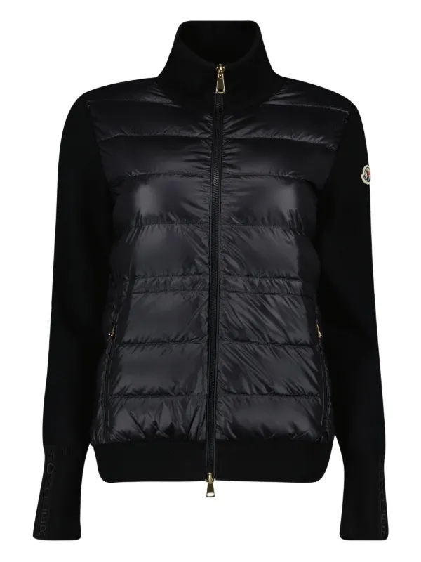 MONCLER 襟フリル付き ブラックジャケット MONCLER 襟フリル付き ブラックジャケット