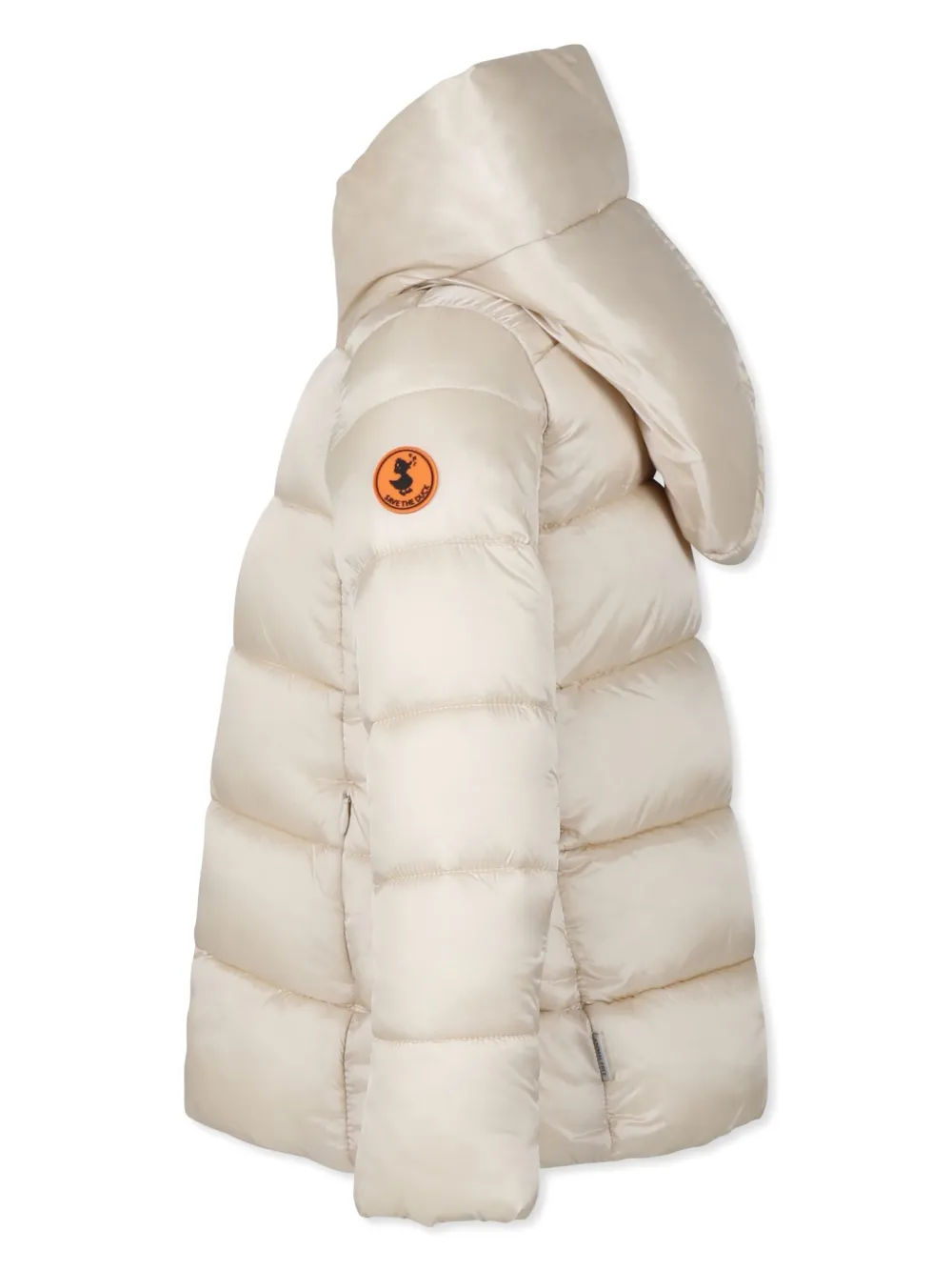 Save The Duck Kids Gewatteerd jack met capuchon en applicatie Beige